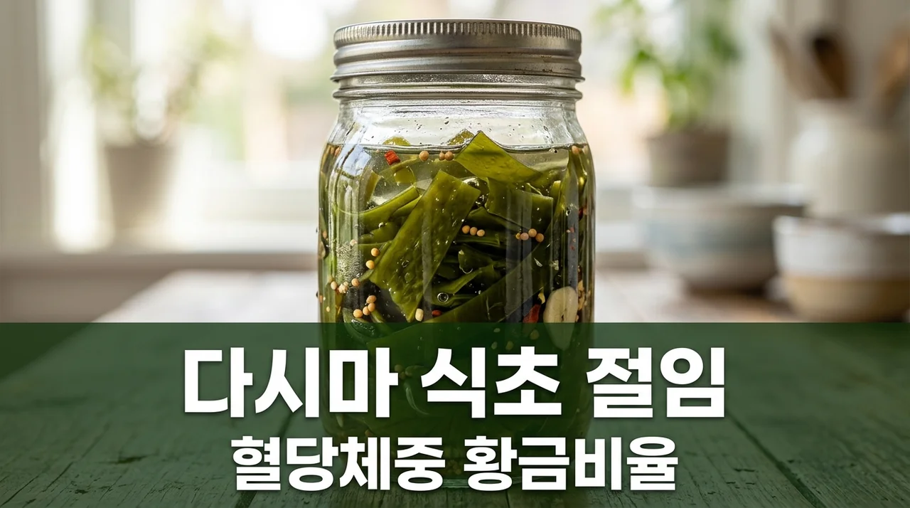 다시마 식초 절임 배합비 혈당 체중 조절 황금비율 공개