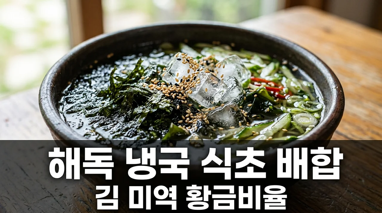 산미 활용 체내 해독 김 미역 냉국 식초 배합 기준 총정리