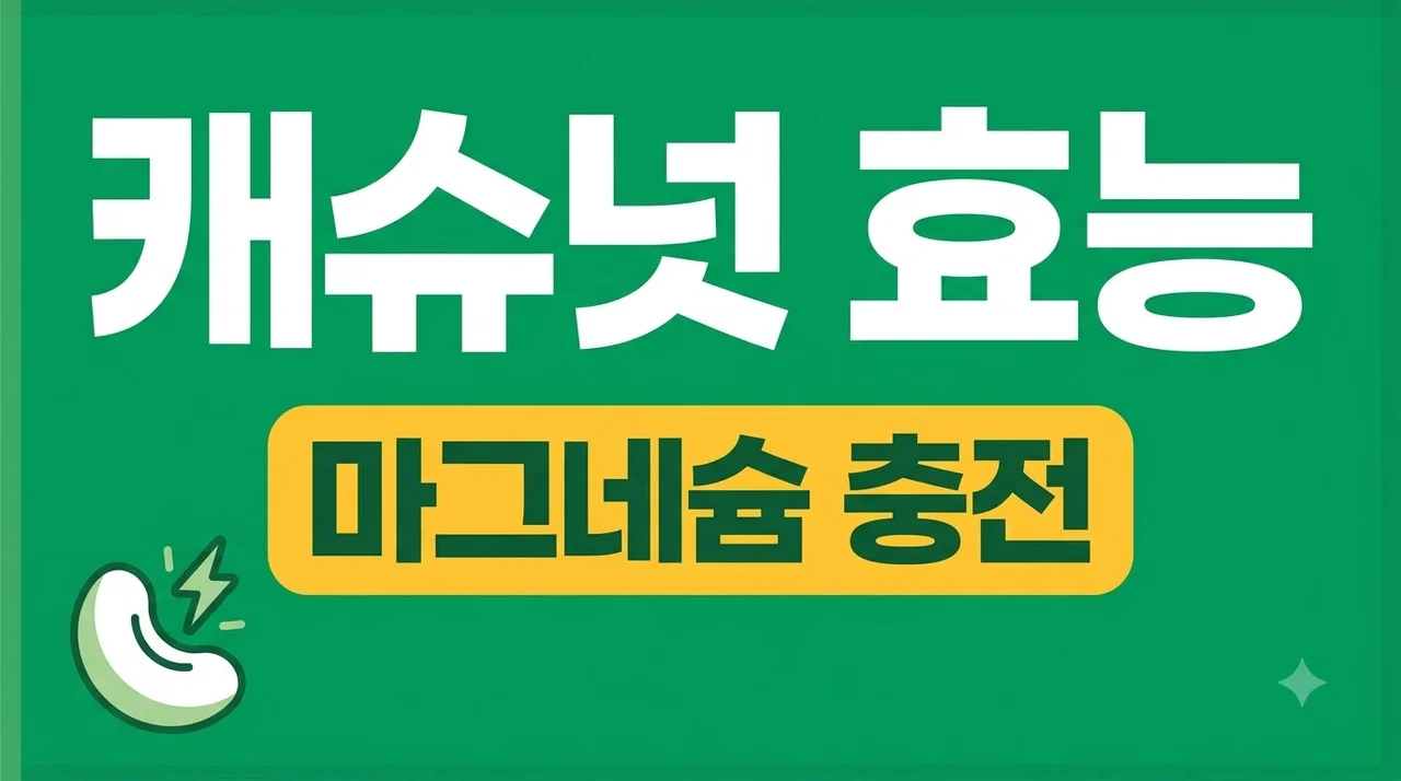 캐슈넛 효능 마그네슘이 풍부한 견과류인 이유와 올바른 섭취법