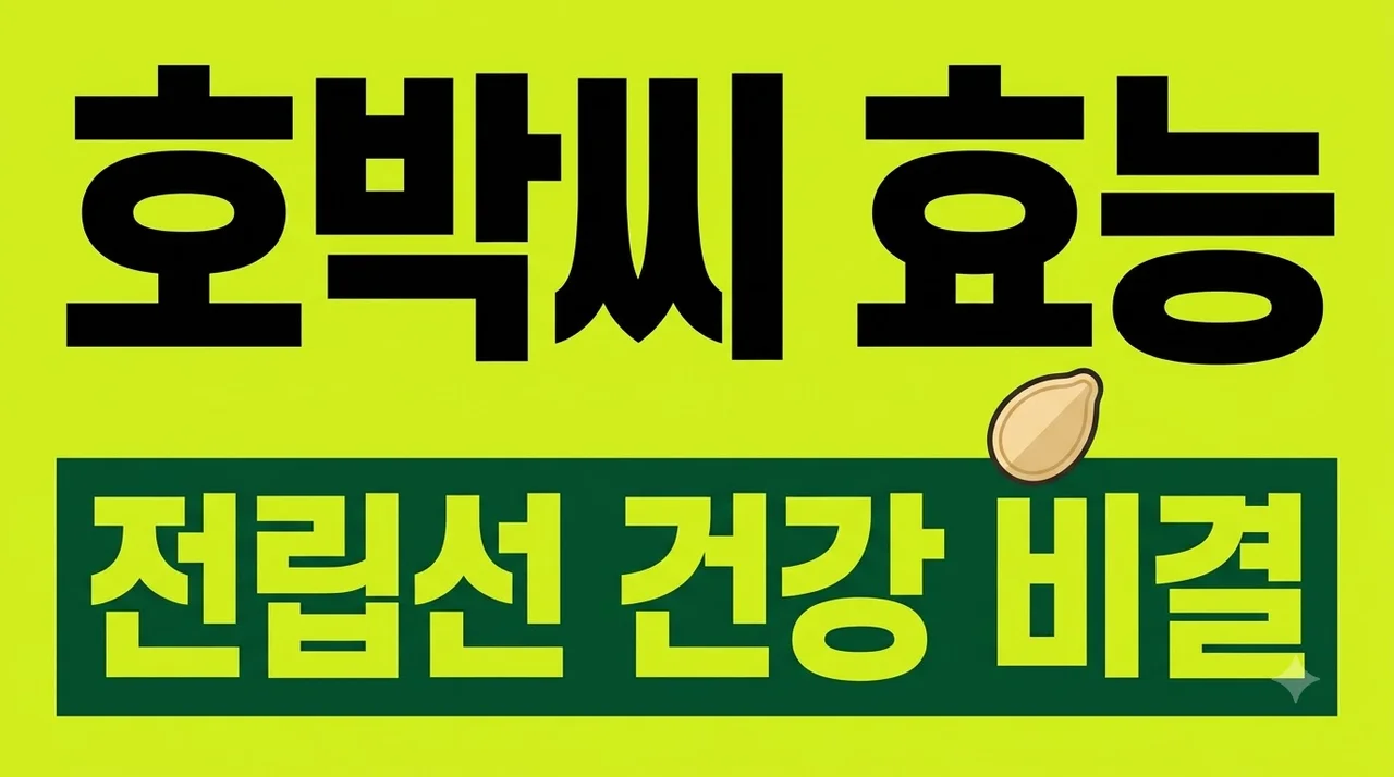 호박씨 효능, 전립선 건강에 뛰어난 이유와 하루 섭취량 총정리