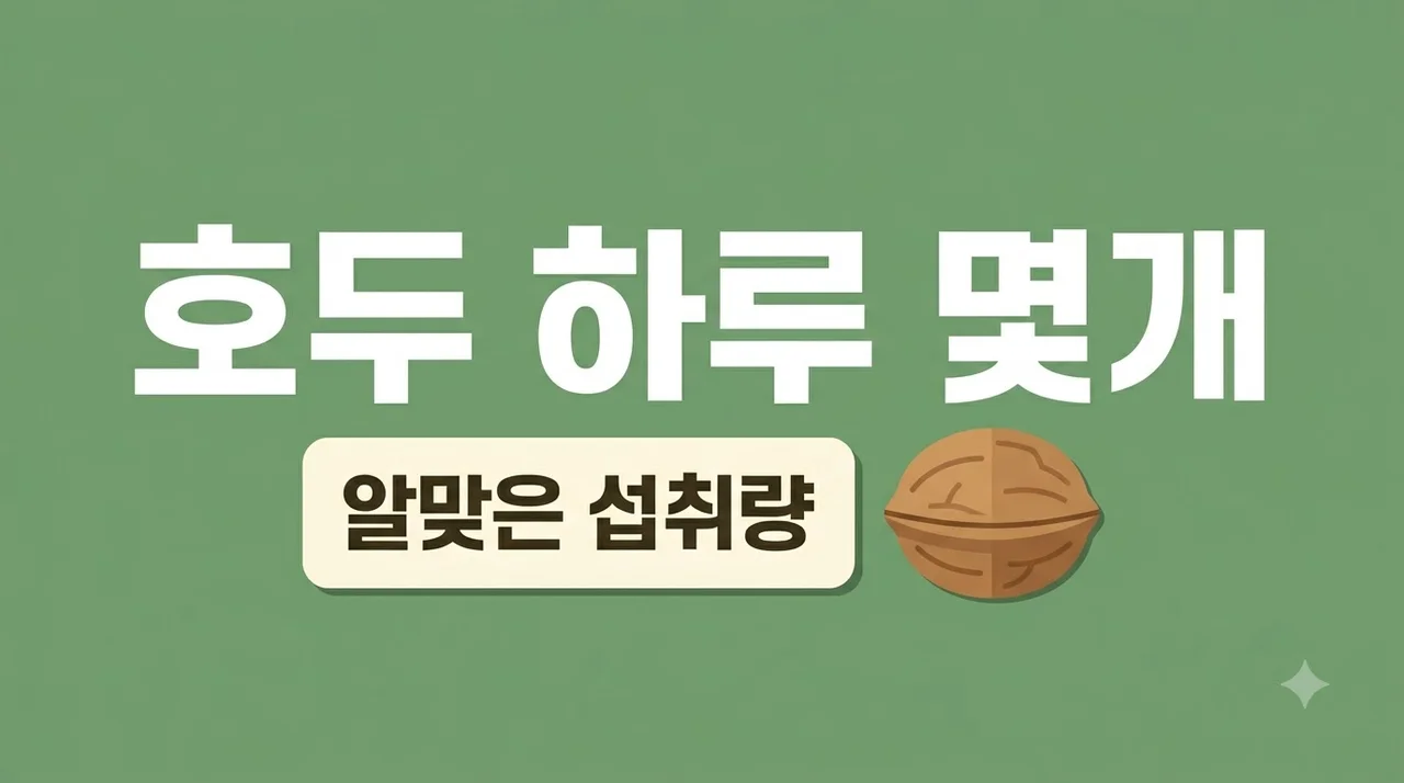 호두 하루 몇 개 먹어야 제일 좋을까? 올바른 섭취량과 부작용 정리
