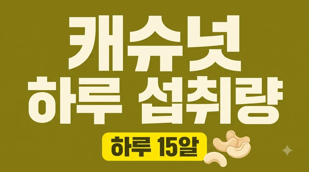 캐슈넛 하루 권장량과 적정 섭취량! 칼로리 및 과다섭취 부작용 완벽 정리
