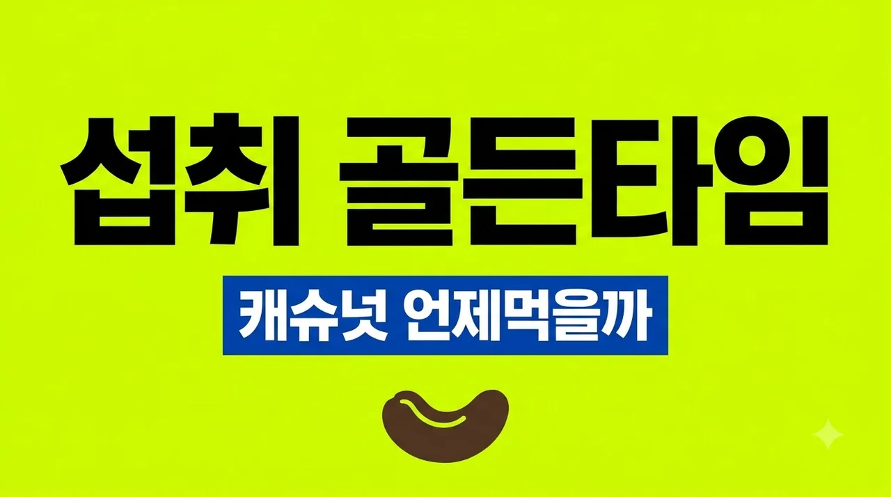 캐슈넛 언제 먹는 것이 가장 좋을까? 아침·저녁 섭취 골든타임 정리