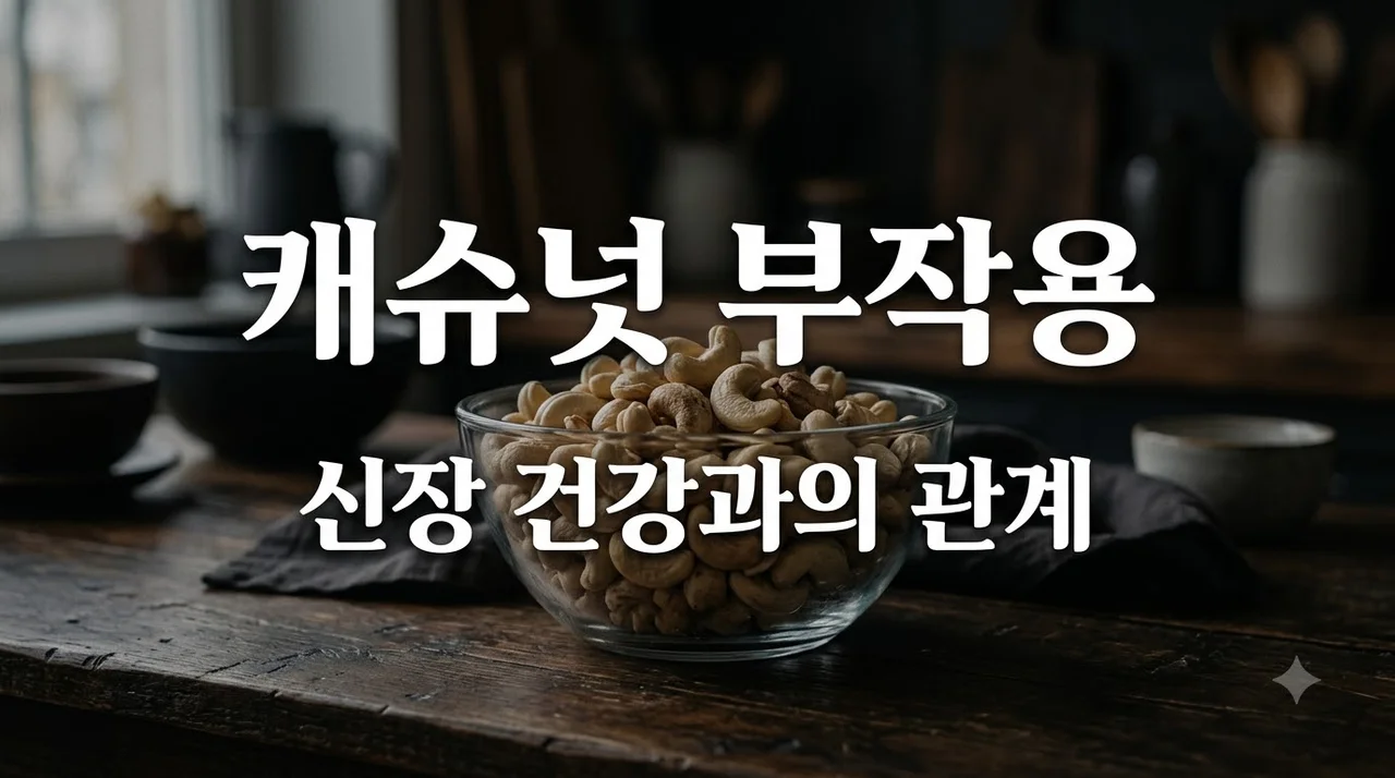 캐슈넛 부작용과 신장 건강 관계 총정리: 옥살산 수치와 올바른 섭취법