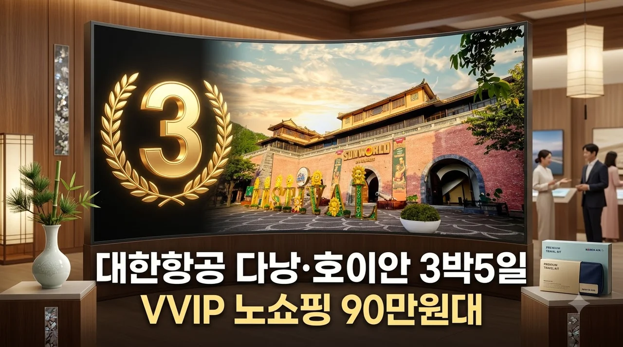 다낭 호이안 3박5일 대한항공 VVIP 노쇼핑 90만원대