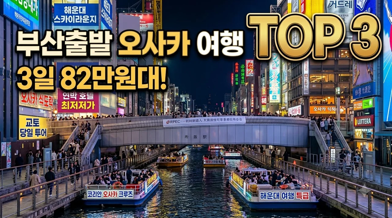 오사카 3일 여행 부산출발 82만원대! 시내호텔 연박 교토 일정